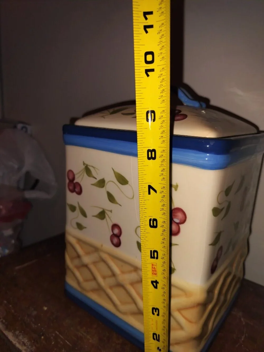 Vintage 90s Inspirado Hand-Painted Cookie Jar